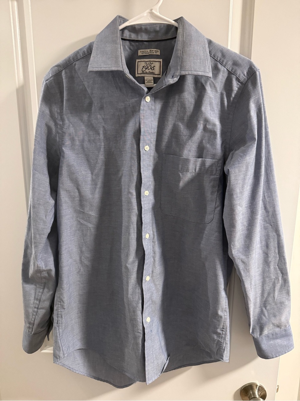 Jos. A. Bank Men's Chambray Blue Dress Shirt